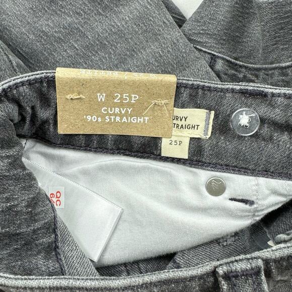 Madewell Jean Womens 25 Petite Gray Curvy 90s Straight Leg Cross Tab Closure - Picture 8 of 16